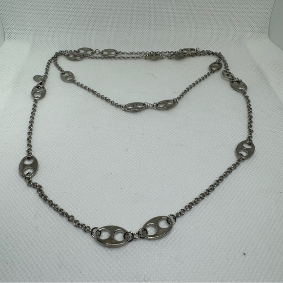 Cookie Lee Silver Tone Long Necklace. - Picture 3 of 7